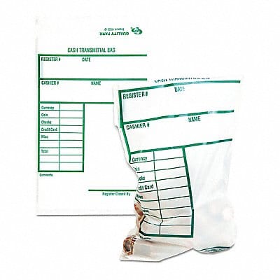 Cash Transmittal Bag Clear PK100