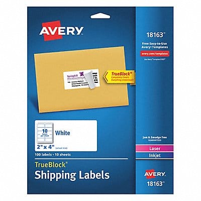 Shipping Labels 2x4 PK100