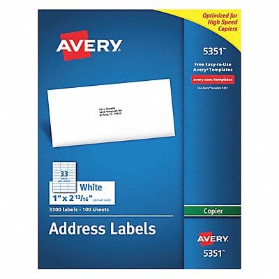 Copy Labels 1x2-3/4 3300/Bx PK3300