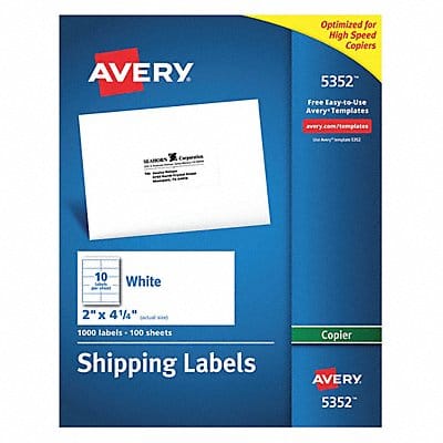 Copy Labels 2x4-1/4 1000/Bx PK100