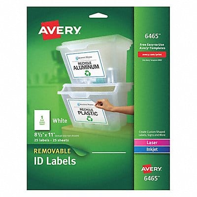 Laser Labels White PK25