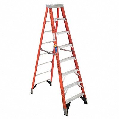 Stepladder Fiberglass 8 ft H 375 lb Cap