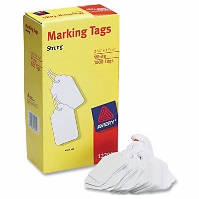 Price Tags 2-3/4x1-11/16 White PK1000