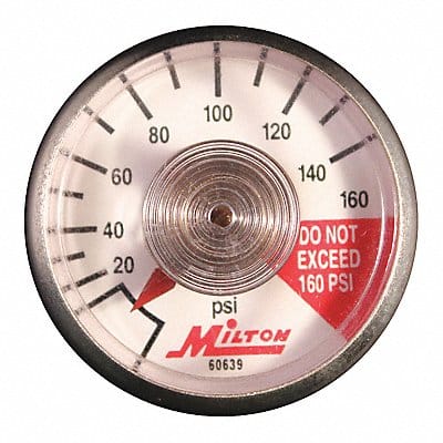 Pressure Gage Center 1/8 NPT 0-160PSI