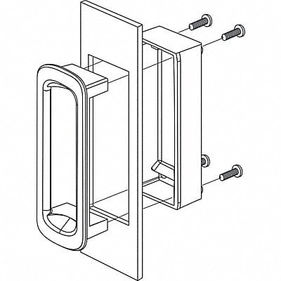 Recessed Pull Handle Solid Gray