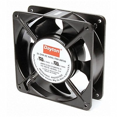 Axial Fan Square 4-11/16 H 55/72 CFM