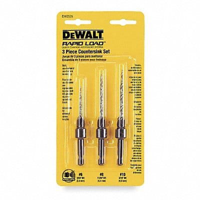 Countersink Hex Drill Bit Set 3 Pc #6-10