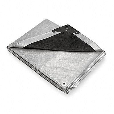 Tarp Polyethylene Silver/Black 16x20Ft