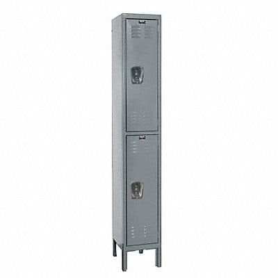 G3760 Wardrobe Locker Lvrd 1 Wide 2 Tier Gray