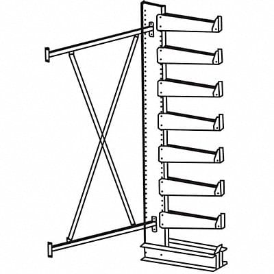 Cntlvr Rk 21 1/4 inx84 inx74 3/4 in AdOn