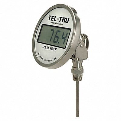 Digital Dial Thermometer 4 Stem L SS