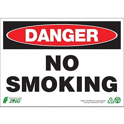 DANGER Sign No Smoking 7X10 Aluminum