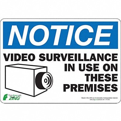 NOTICE Sign Video Surveillance 7X10