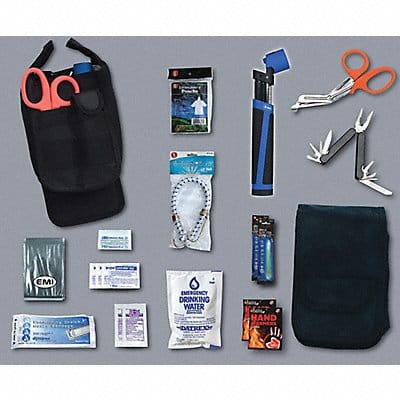 Road Ready(TM) Survival Kit Black Color