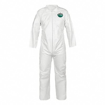 Collared Disposable Coveralls White M