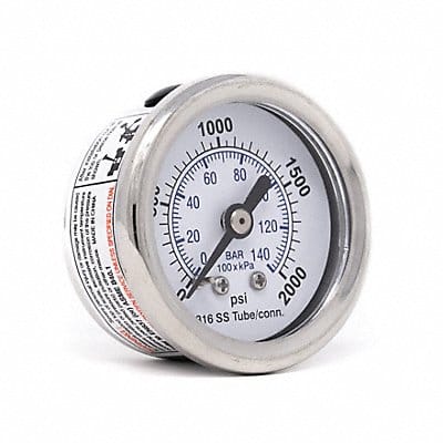 Pressure Gauge Nominal 1-1/2 Dial