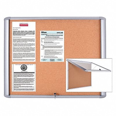 Enclosed Bulletin Board 26-1/2 W 30 H