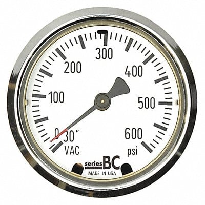 K4575 Compound Gauge 30 Hg Vac to 600 psi