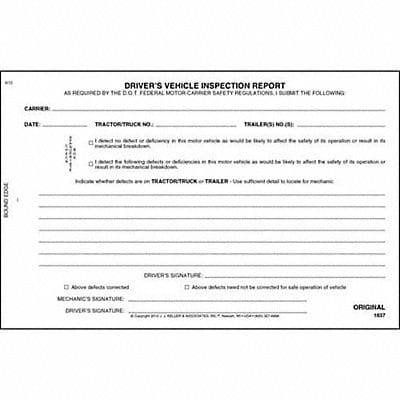 Simplified Vehicle Inspection Report