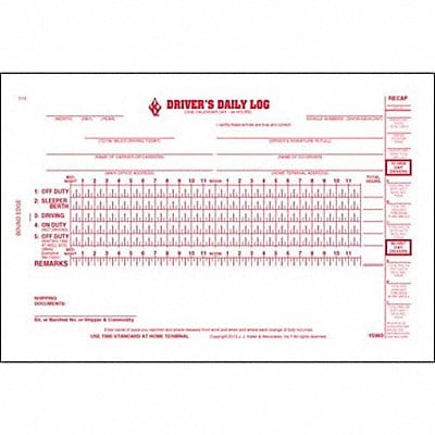 Oil Field Drivers Logbook With Carbon