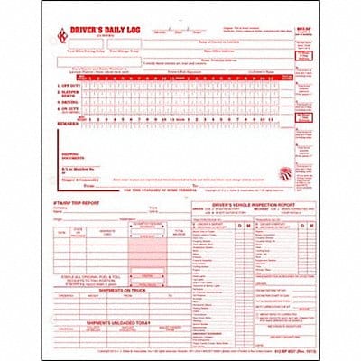 Drivers Logbook 5 In 1 Carbonless PK31