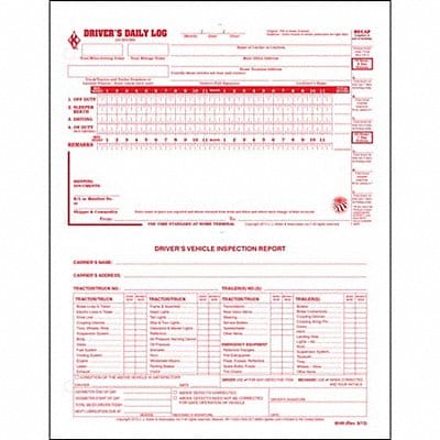 Driver Logbook 2 In 1 Carbonless PK100