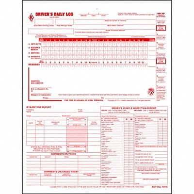 Drivers Logbook 5 In 1 Carbonless PK31