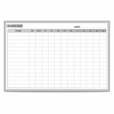 In/Out Board Dry-Erase Board 36 H