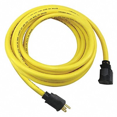 Lock Ext Cord 25ft 10Ga 15A SJTW Yel