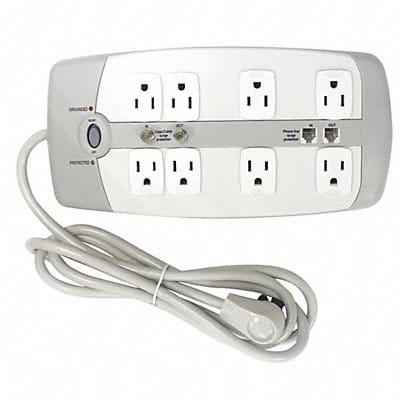 Surge Protector Outlet Strip 6 ft White