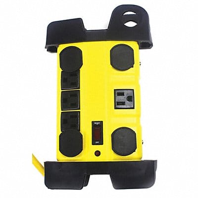 Surge Protector Outlet Strip Yellow