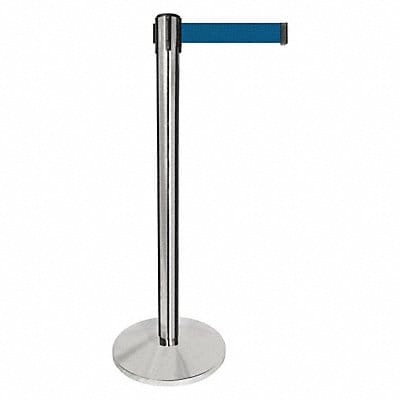 Barrier Post Silver Post Dark Blue Belt