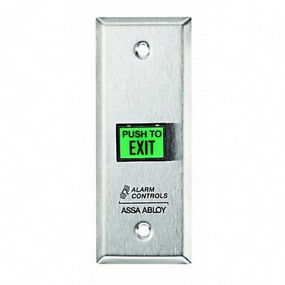 Exit Button Narrow Stainless Steel