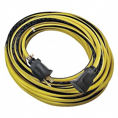 Lock Ext Cord 50ft 12Ga 15A SJTW Yel/Blk