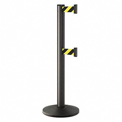 Barrier Post Steel Black Wrinkle