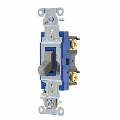 Wall Switch 15A Gray 1-Pole Type Toggle