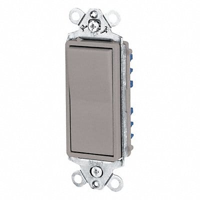 Wall Switch 15A Gray 1-Pole Type Rocker