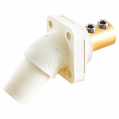 Angled Receptacle White Double Set Screw