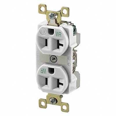 Receptacle White 20A Weather Resistant