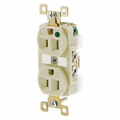 Receptacle Ivory 15A 125VAC Illuminated