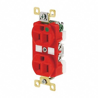 Receptacle Red 15A 5-15R NEMA Config.