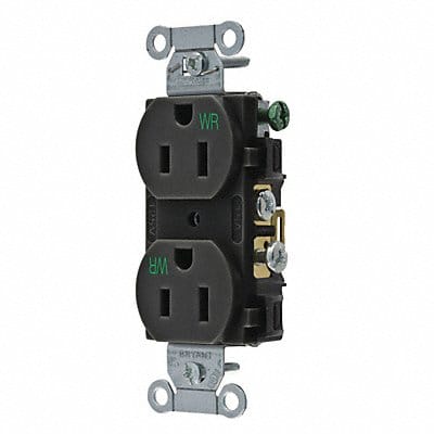 Receptacle Blk Nylon 5-15R NEMA Config.