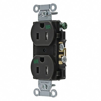 Receptacle Black 125VAC Tamper Resistant