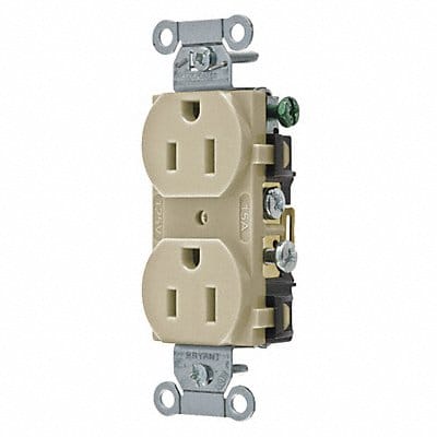 Receptacle Ivory 3Wires Tamper Resistant