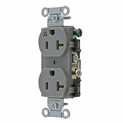 Receptacle Gray 20A 3 Wires Side Winning