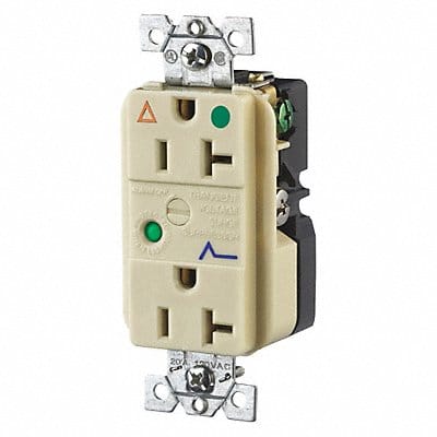 Receptacle Ivory 20A 3 Wires 2 Poles