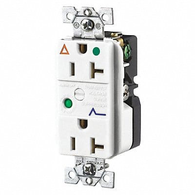 Receptacle White 20A Decorator Outlet