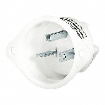 Flanged Inlet White 20 A Oval 5-20P