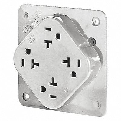 Receptacle White Quad Outlet 20A 125VAC