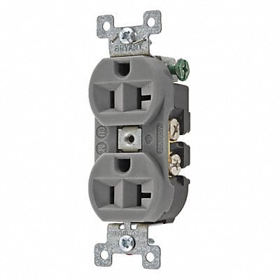 Receptacle Gray 20A 125VAC Duplex Outlet